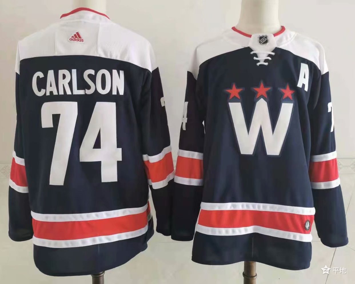 2021 Men Washington Capitals #74 Carlson blue Adidas Hockey Stitched NHL Jerseys